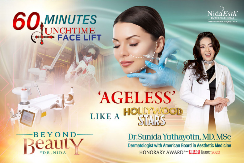 ‘60-Minute’ LunchTime Face Lift. ‘Ageless’Like a Hollywood Star.