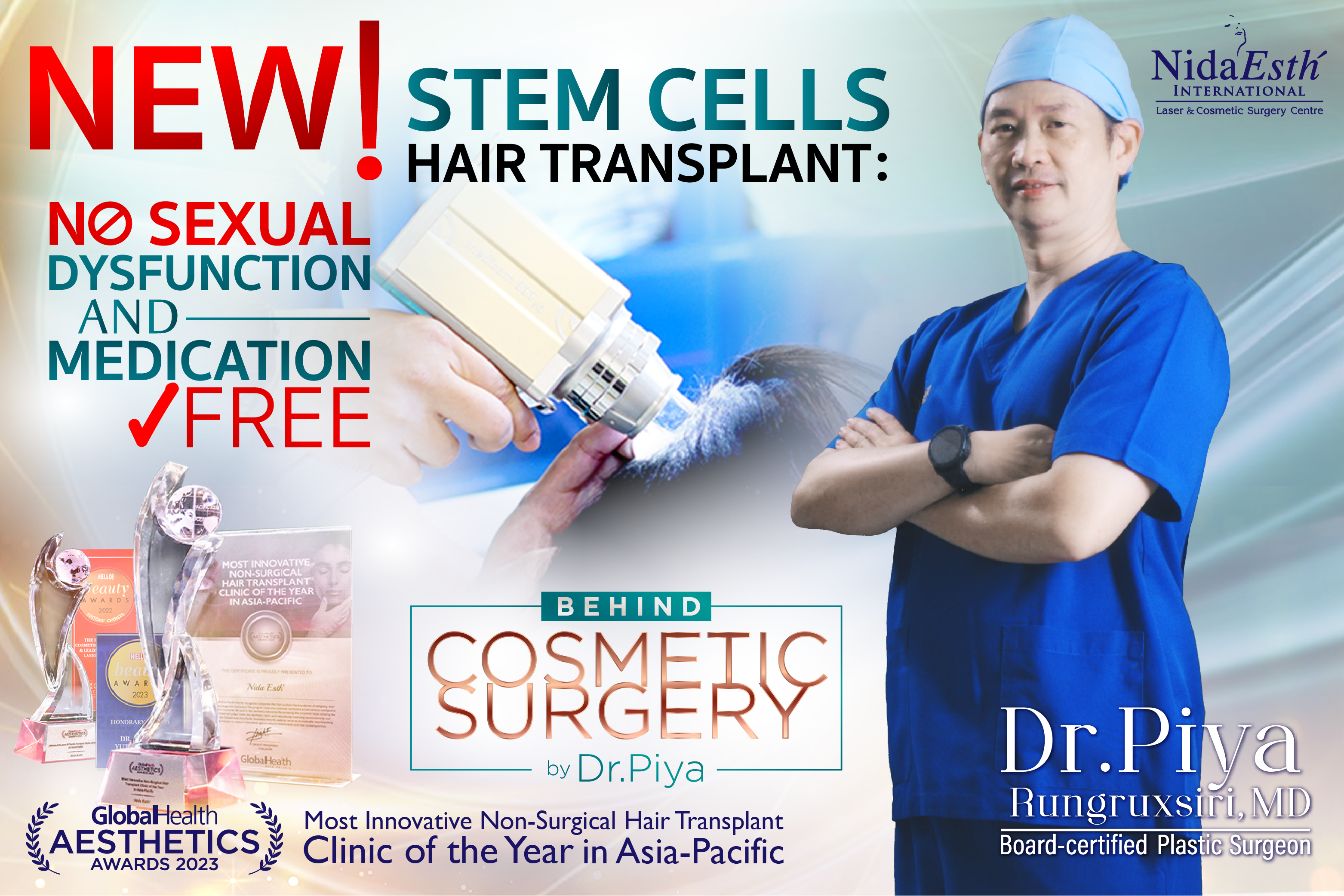 NEW! Stem Cells Hair Transplant: No Sexual Dysfunction & Medication-Free